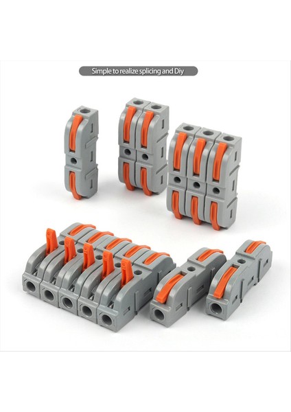 50 Adet Hızlı Tel Kablo Konnektörü Ekleme Multipleks Tel Konektör, Hızlı Kompakt Kablo Konnektörü Şeffaf (Yurt Dışından) fiyatları