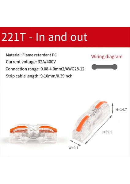 50 Adet Hızlı Tel Kablo Konnektörü Ekleme Multipleks Tel Konektör, Hızlı Kompakt Kablo Konnektörü Şeffaf (Yurt Dışından) indirimleri
