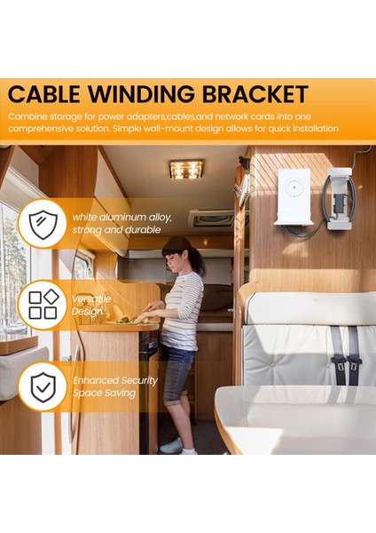 Starlink Gen2 Güç Adaptörü Için Starlink Cable Sargılama Braketi Için Starlink Cihazları Için Depolama Braketi (Yurt Dışından) fırsatları