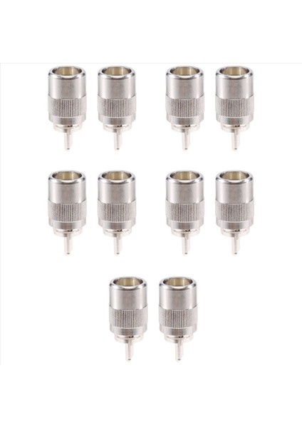 10PCS Konnektör Uhf Erkek PL259 Fiş Lehim Rg8 RG213 LMR400 7d-Fb Kablo Gümüş (Yurt Dışından)