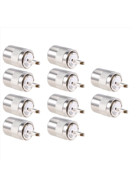 10PCS Konnektör Uhf Erkek PL259 Fiş Lehim Rg8 RG213 LMR400 7d-Fb Kablo Gümüş (Yurt Dışından) fiyatları