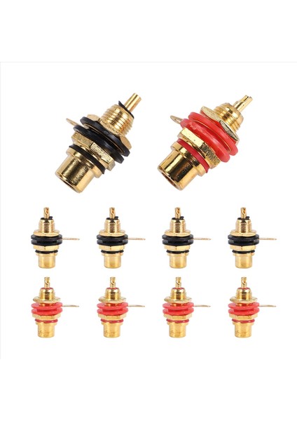 10PCS/LOT Rca Konektör Altın Kaplama Dişi Jak Soketi Lehim Tel Konektörü Rca Panel Montaj Şasisi (Yurt Dışından) fiyatları