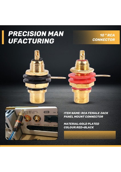 10PCS/LOT Rca Konektör Altın Kaplama Dişi Jak Soketi Lehim Tel Konektörü Rca Panel Montaj Şasisi (Yurt Dışından) indirimleri