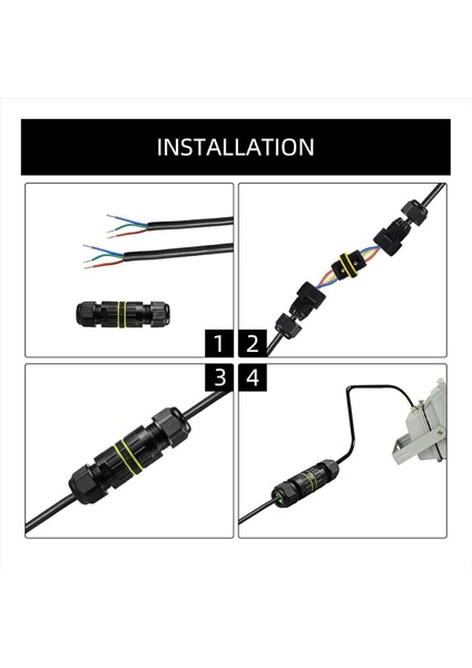 5pc IP68 Su Geçirmez 2 Yollu 3 Çekirdekli Bağlantı Kutusu Elektrik Kablo Konnektörü M16 Tel Aralığı (3,5-10MM), Açık Hava Onarım Kabloları (Yurt Dışından) modelleri