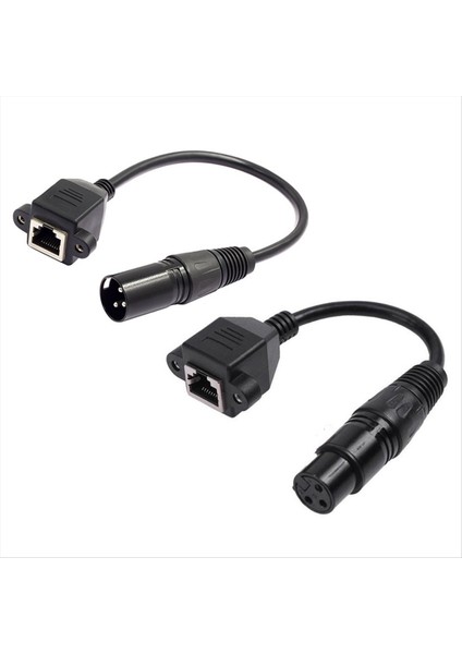 Dmx-Con Denetleyici Serisi Için 1 Çift Xlr 3PIN-RJ45 Dişi Adaptörü RJ45-XLR Dmx Konnektör Uzatma Kablosu (Yurt Dışından) fırsatları