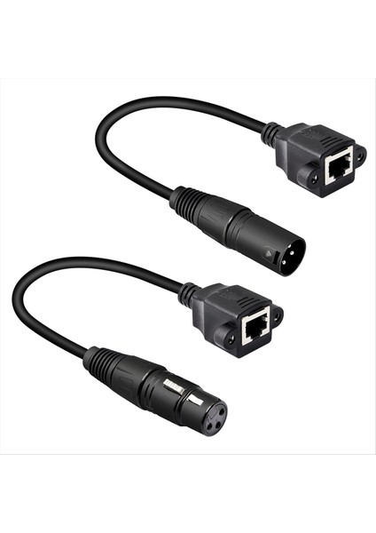 Dmx-Con Denetleyici Serisi Için 1 Çift Xlr 3PIN-RJ45 Dişi Adaptörü RJ45-XLR Dmx Konnektör Uzatma Kablosu (Yurt Dışından) indirimleri