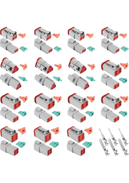140PCS Deutsch Dt Serisi Su Geçirmez Teli Konnektör Kiti DT06-2/3/4/6S DT04-2/3/4/6P Pıns Box ile Otomotiv Mühürlü Fiş (Yurt Dışından) fiyatları
