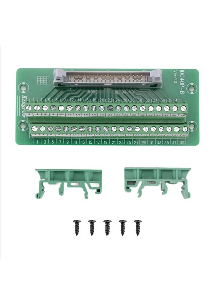 IDC40P 40PIN Konnektör Şerit Kesme Tahtası Terminal Blok Fişi Braket ile Plc Arayüzü, Plc, Dın Ray Ray Montaj (Yurt Dışından)