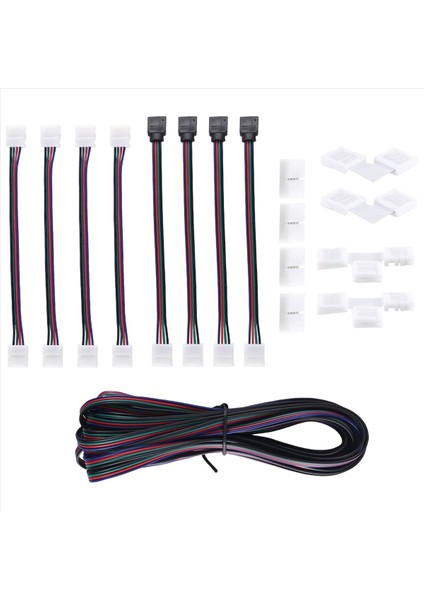 16.4ft (5m) 4 Pimli Rgb LED Şeridi Uzatma Kablosu, LED Şerit Konektörler Kitleri 5050 Esnek Rgb LED Şerit Işığı (Yurt Dışından) fiyatları