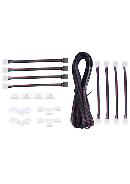 16.4ft (5m) 4 Pimli Rgb LED Şeridi Uzatma Kablosu, LED Şerit Konektörler Kitleri 5050 Esnek Rgb LED Şerit Işığı (Yurt Dışından) modelleri