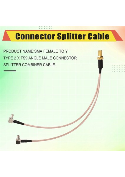 8 Inç Sma Dişi - Y Tip 2 x Ts9 Açılı Erkek Konnektör Ayrıştırıcı Birleştirici Kablosu, Altın ve Gümüş (Yurt Dışından) fırsatları