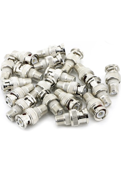 20PCS Bnc Erkek Fişine F Dişi Jack Adaptör Koax Konnektörü Bağlayıcı Adaptörleri Cctv Kamera (20PCS) (Yurt Dışından)