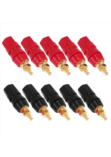 10PCS/LOT Altın Kaplama Muz Bağlama Sonrası Büyük Akım Amplifikatör 4mm Muz Fiş Jakı Soket Hoparlör Terminali 5 Çift (Yurt Dışından) modelleri