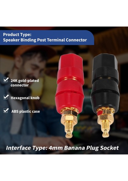 10PCS/LOT Altın Kaplama Muz Bağlama Sonrası Büyük Akım Amplifikatör 4mm Muz Fiş Jakı Soket Hoparlör Terminali 5 Çift (Yurt Dışından) indirimleri