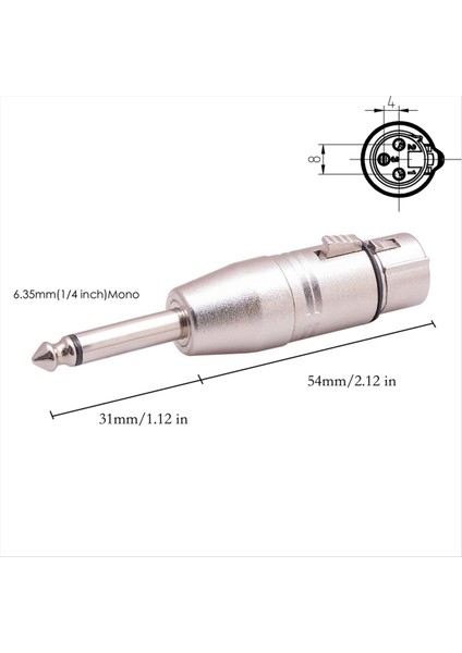 5 Adet Dengesiz Xlr Dişi - 1/4 Inç Mono Mono Fik Kablo Adaptörü 6.35MM Erkek - Xlr Mikserler Için Mikrofonlar, Mikrofonlar (Yurt Dışından) indirimleri