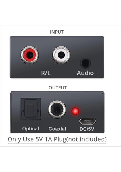 Ps3 Xbox Için Dijital Koaksiyel Toslink Optik Ses Adaptörü Analogdan Dijital Ses Dönüştürücüsüne R/l Rca 3.5mm Aux (Yurt Dışından) fiyatları