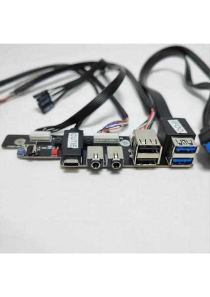 Anakart Uzatma Şasi Ön Panel Kablosu 19PIN 9pin Type-C 2-Port USB 2.0 3.0 Hd Ses 3.5mm Güç Anahtarı Kablosu (Yurt Dışından) fırsatları