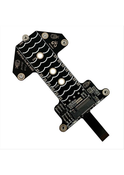 Raspberry Pi 5 Pcıe Genişleme Kartı Için M.2 Nvme SSD Adaptör Kartı Pı5-Pcıe-Fish-A-A (Yurt Dışından)