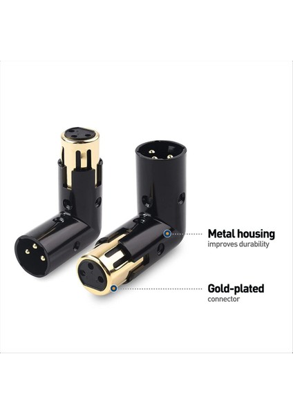 2pcs Ses Adaptörü Fişi 3pın Xlr Açı Adaptör Ayarlanabilir Erkek Açık Daka Diğer Açı Xlr Adaptörü (Xlr 90 Derece Adaptörü) (Yurt Dışından) fiyatları