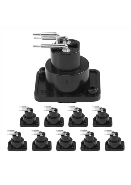 10PCS Siyah Xlr 3pin Dişi Jak Paneli Montaj Şasi Pcb Soket Konnektörü (Yurt Dışından) fiyatları