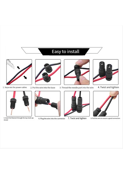 10 Adet Tel Konektör Peyzaj Aydınlatma Konektörleri, Açık Işıklar Için 12-16 Gösterge Kablo Konnektörü Için Su Geçirmez Kırmızı (Yurt Dışından) fiyatları