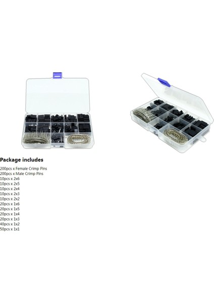 620PCS Dupont Konnektörü 2.54MM, Dupont Kablo Jumper Tel Pim Başlık Konu Kiti, Erkek Kıvrım Pimleri+Kadın Pin Konnektörü (Yurt Dışından) indirimleri