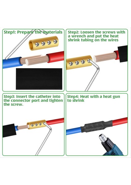 12PCS 6 Awg Gösterge Tel Konektör Somun Kiti, 80A Elektrikli Tel Konektörler Kablolama Endüstrisi Için Yeraltı Tel Ekleme Kiti (Yurt Dışından) fiyatları