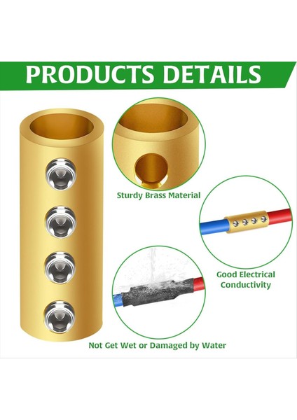 12PCS 6 Awg Gösterge Tel Konektör Somun Kiti, 80A Elektrikli Tel Konektörler Kablolama Endüstrisi Için Yeraltı Tel Ekleme Kiti (Yurt Dışından) indirimleri