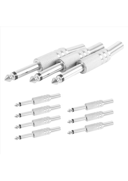6.35MM Mono Amplifikatör Fiş 1/4inch Erkek Mono Monoural Jack Audio Kablo Konektörü Fiş Mikrofon Ses Konektörleri 10 Pcs (Yurt Dışından) modelleri