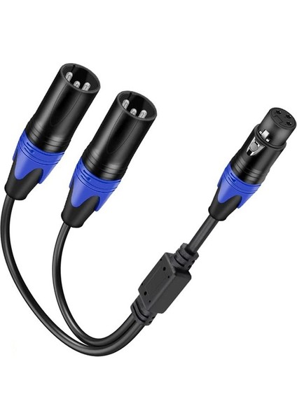 Xlr Splitter Kablosu, 1 Xlr Dişi - 2 Xlr Erkek Y Kablosu Dengeli Mikrofon Ayırıcı Kablosu Ses Adaptörü 1 Paketi (Yurt Dışından)