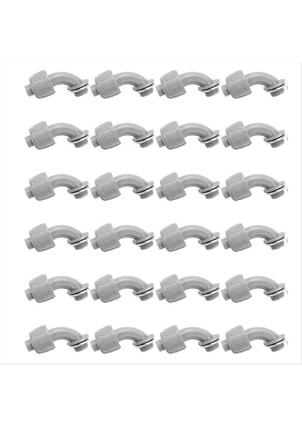 Sıvı Sıkı Konektör 3/4 Inç Esnek Metallik Olmayan Elektrikli Bozuk Konektör Uyar 90 Derece (24 Parça) (Yurt Dışından)