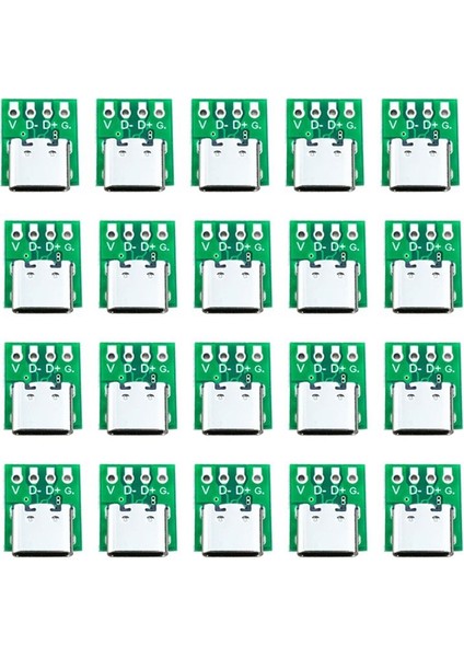 Veri Hattı Kablo Kablosu Transferi Için Pcb Dönüştürücü Kartı ile 10 Adet Dişi Konektör USB Tip C Kopma Kartı (Yurt Dışından)