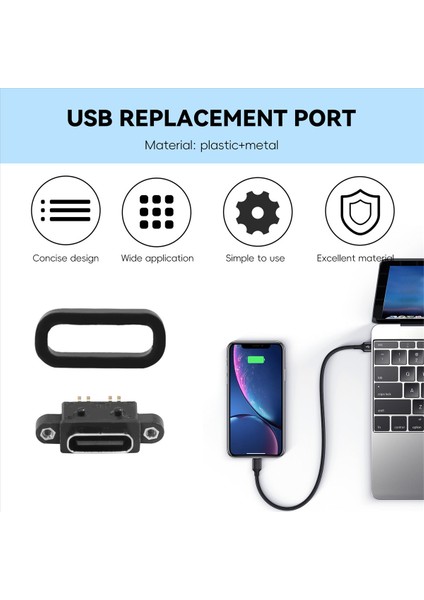 10 Pcs Mikro-Usb Tip C 4pin Su Geçirmez Dişi USB C Soket Bağlantı Noktası Vidalı Delik Şarj Arayüzü USB Konnektörü (Yurt Dışından) fırsatları