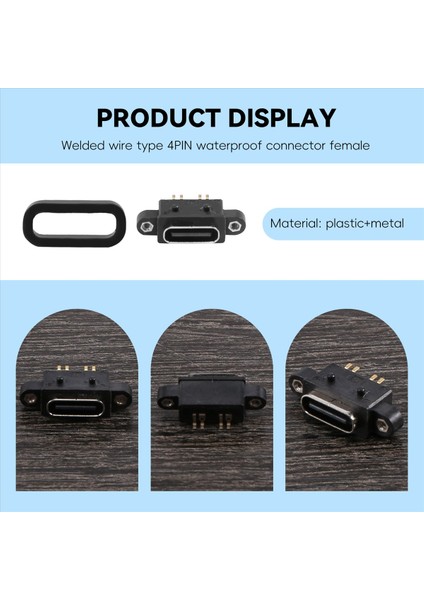10 Pcs Mikro-Usb Tip C 4pin Su Geçirmez Dişi USB C Soket Bağlantı Noktası Vidalı Delik Şarj Arayüzü USB Konnektörü (Yurt Dışından) indirimleri