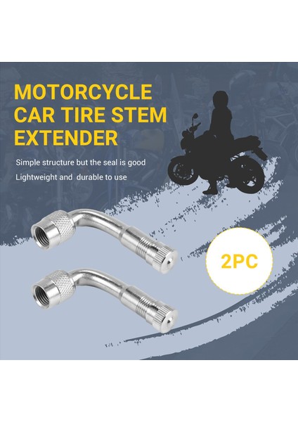 2 Lastik Valf Uzatma Adaptörü Motosiklet Araç Lastik Gövdesi Extender 90 Derece Açı (Yurt Dışından) fırsatları