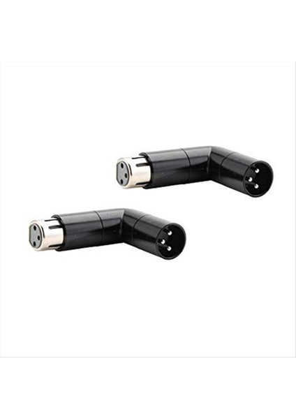 2 Adet Döndürülebilir Xlr Açı Adaptörü Çift Erkek ve Dişi L-Şekilli Konektör Metal Adaptörü 4 Ayarlanabilir Açı Konumuna Sahip (Yurt Dışından)
