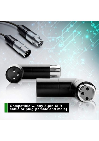 2 Adet Döndürülebilir Xlr Açı Adaptörü Çift Erkek ve Dişi L-Şekilli Konektör Metal Adaptörü 4 Ayarlanabilir Açı Konumuna Sahip (Yurt Dışından) indirimleri