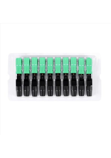 10PCS Sc/apc Fiber Optik Konektörü Gömülü Tek Mod Bileşen Fiber Optik Hızlı Konektör Black + Yeşil (Yurt Dışından) modelleri
