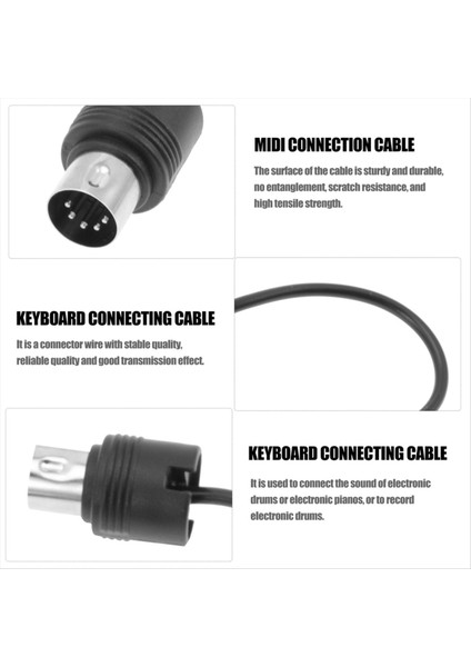 Midi Din 5pin Erkek-Erkek Kablo Mıdı 5 Pin Din Fiş 5 Pin Din Ses Uzatma Erkek Kablo Din-5pin M/m Kablo (Yurt Dışından) modelleri