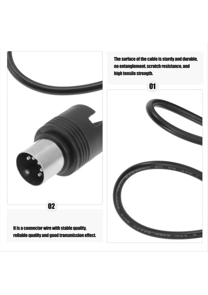 Midi Din 5pin Erkek-Erkek Kablo Mıdı 5 Pin Din Fiş 5 Pin Din Ses Uzatma Erkek Kablo Din-5pin M/m Kablo (Yurt Dışından) fırsatları