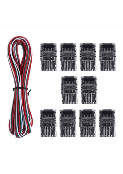 11 Adet Ayarlanabilir 3 Pin LED Şerit Konektörler 10MM LED Şerit Işık Konektörleri LED Şerit Konnektör Terminali WS2811 Için (Yurt Dışından)