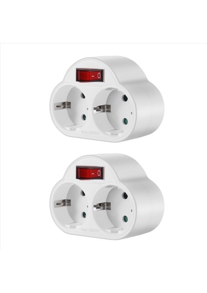 Anahtarlı 2pcs Soket Adaptörü, 250V/16A 3680W Taşınabilir Yuvalar Duvar Plakası Ofis, Ev, Seyahat Eu Fişi Için (Yurt Dışından) modelleri