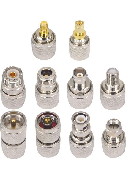 20PCS Rf Koaksiyel Konnektör Kiti Uhf SO239 PL259 Adaptör Uhf&#39;yi Sma/bnc/n/uhf/f Adaptörü Cb Anteni Için Coax Adaptörü (Yurt Dışından) fırsatları
