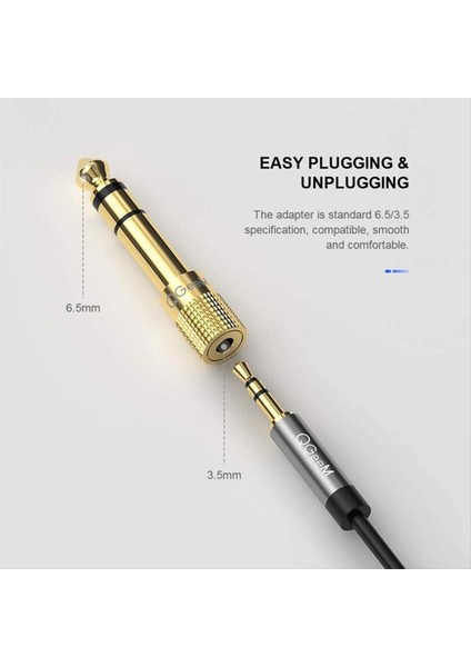 Qgeem Bağlantıları Yapın Jack 6.35MM Erkek Fişi 3,5 mm Dişi Konnektör Kulaklık Amplifikatör Ses Adaptör (Yurt Dışından) modelleri