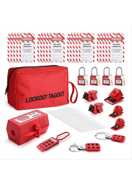 Elektrik Kilitleme Tagout Kiti, Karps Seti, Kelepçesi Üzerine ve Evrensel Multipole Devre Kesici Lokavtları, Lotolockout Etiketleri (Yurt Dışından)
