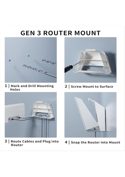 Starlink Için Duvar Montajı Gen 3 V3 Yönlendirici ve Güç Kaynağı, Montaj Braketi, Yerden Tasarruf, Kararlı Tasarım, Kurulumu Kolay (Yurt Dışından)