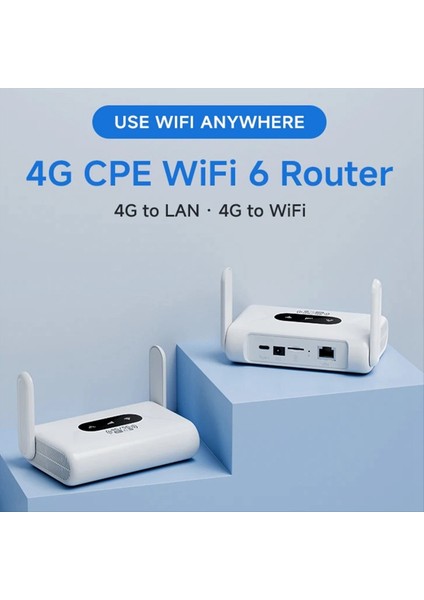 Wifi6 Yönlendirici 4g Lte Yönlendirici 300MBPS Modem 4g Wifi Taşınmaz 5g Sım Kartları Ile Uygulayabilir Taşınabilir Yönlendirici Us-Plug (Yurt Dışından) modelleri