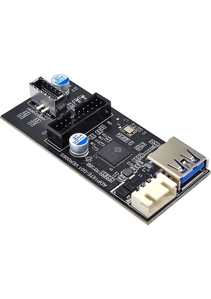 Başlığı 19PIN&#39;E E + 19PIN Anakart 1 Ila 2 Ayrıştırıcı USB 3.0 Hub USB Adaptör Konektörü USB 19PIN Konektörü (A) (Yurt Dışından) fırsatları