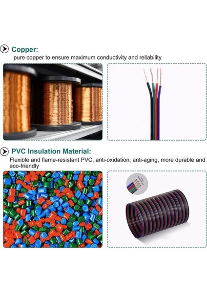 16.4ft Rgb LED Tel 22 Awg 4pin Rgb LED Şerit Konnektörü ile 22 Gösterge 4 Renk Rgb LED Şeritler Için Rgb 3528 5050 (Yurt Dışından) fırsatları