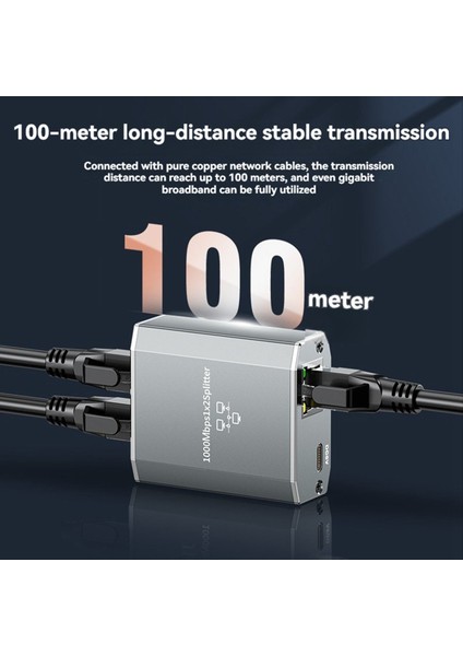Gigabit Ethernet Splitter 1 Ila 2 1000MBPS Ağ Uzantısı RJ45 Lan Internet Dinlatıcı Pc Dizüstü Bilgisayar Yönlendirici Dijital Tv (Yurt Dışından) fırsatları